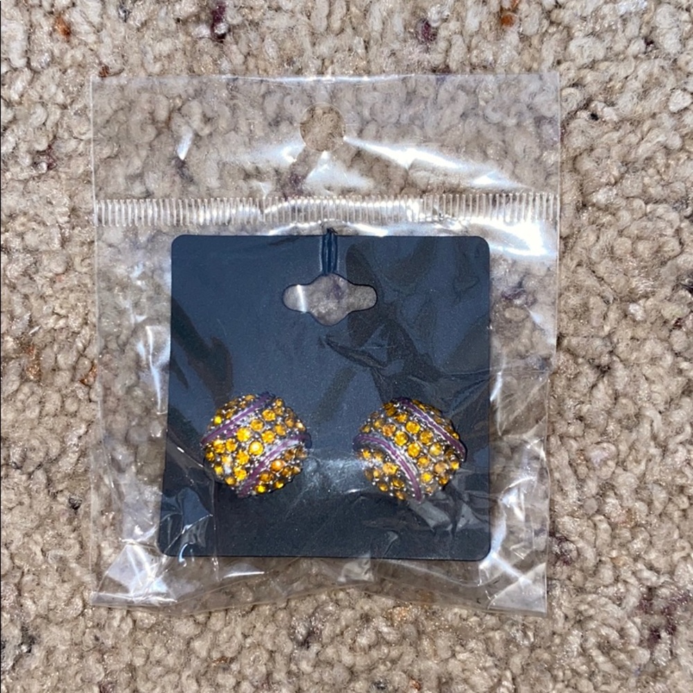 Baseball shaped earrings